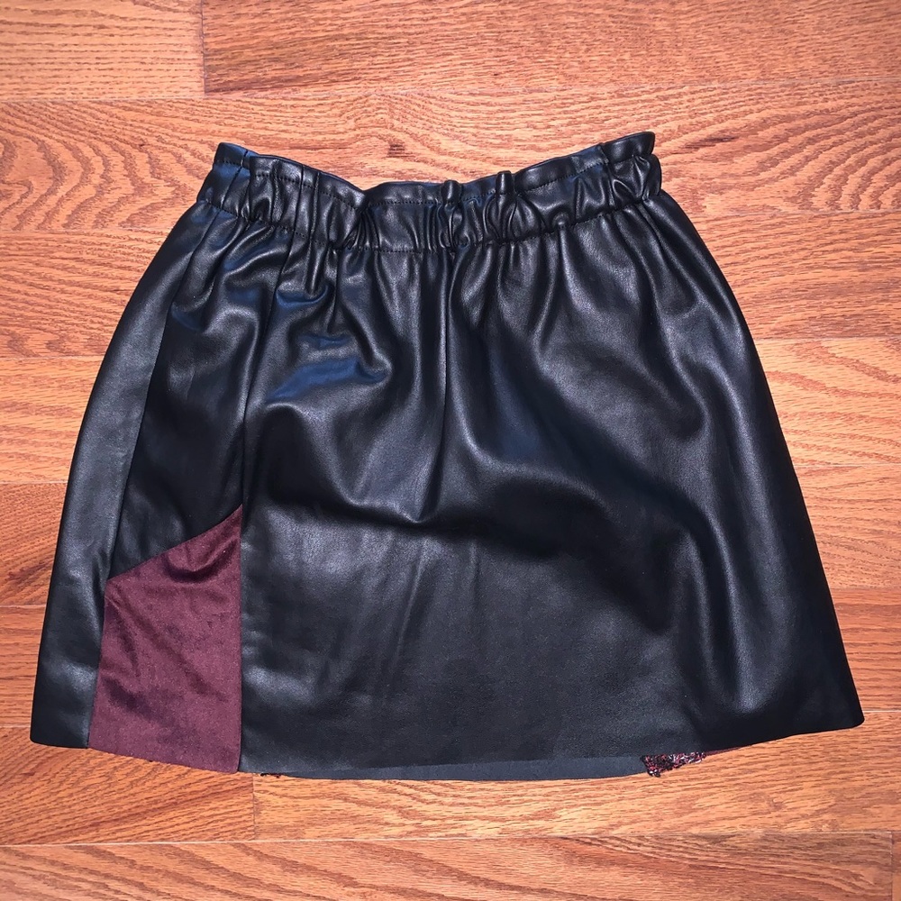 Zara Basic Collection Patchwork Mini Skirt Small - image 4